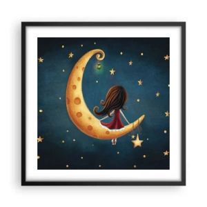 Affiche dans un cadre noir - Poster - Il était une fois... - 50x50 cm