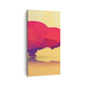 Impression sur toile - Image sur toile - La force amarante du bison - 55x100 cm