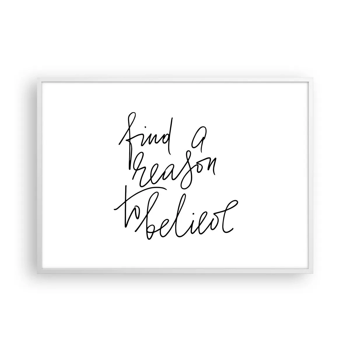 Affiche dans un cadre blanc - Poster - C'est possible - 100x70 cm