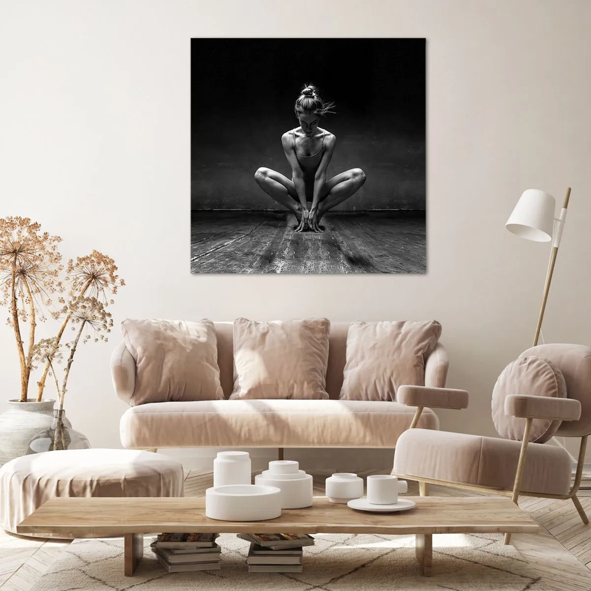 Impression sur toile - Image sur toile - Concentration de l'énergie de la danse - 50x50 cm