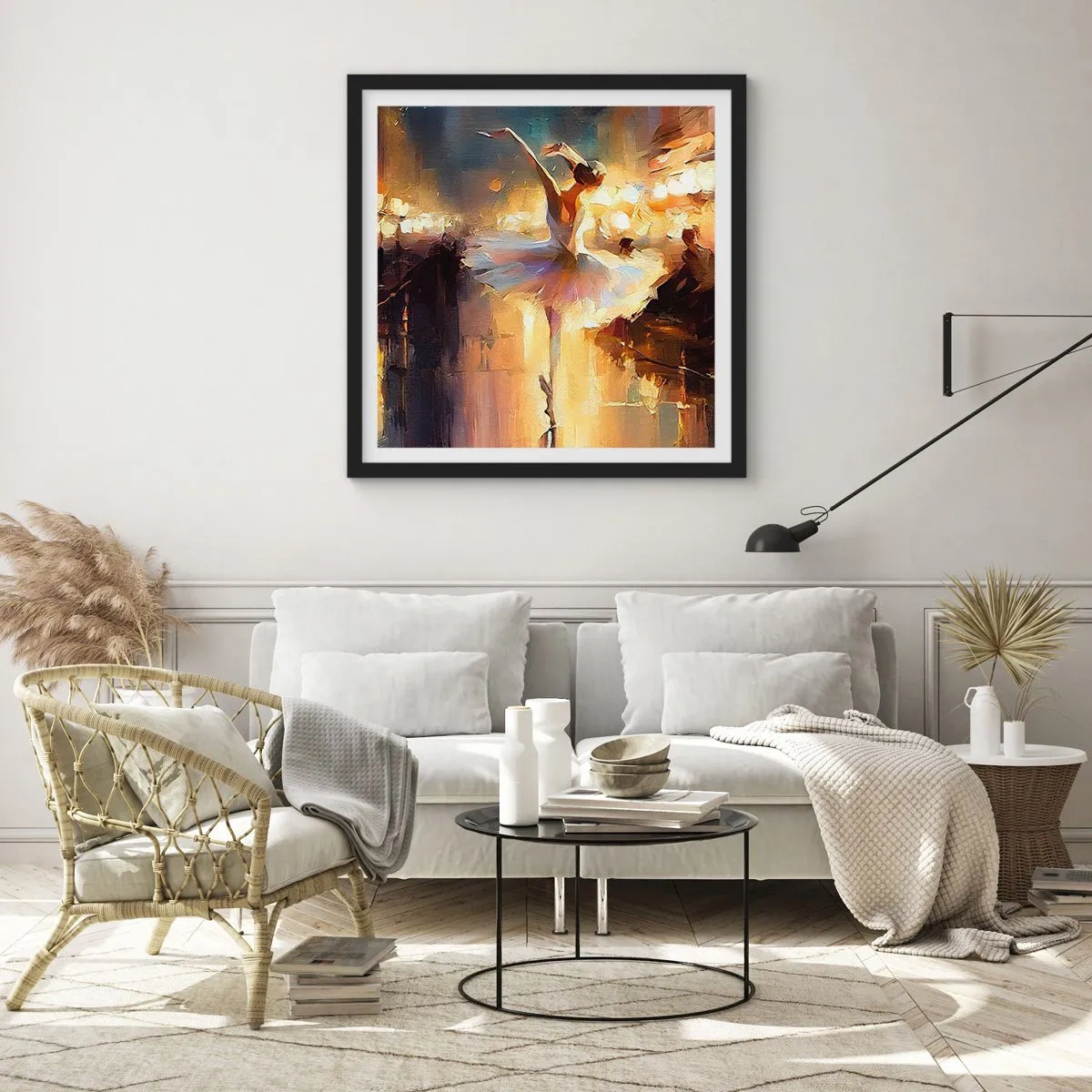 Affiche dans un cadre noir - Poster - Miracle dans la rue - 30x30 cm