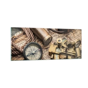 Impression sur verre - Image sur verre - Fixer un cap - 100x40 cm