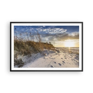 Affiche dans un cadre noir - Poster - Invitation à la ballade - 91x61 cm