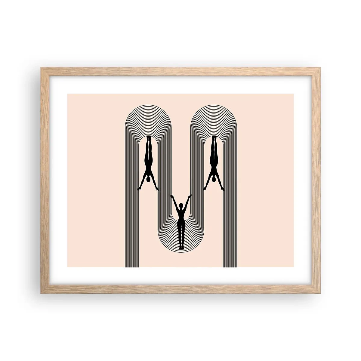 Affiche dans un chêne clair - Poster - Les jambes en l’air - 50x40 cm