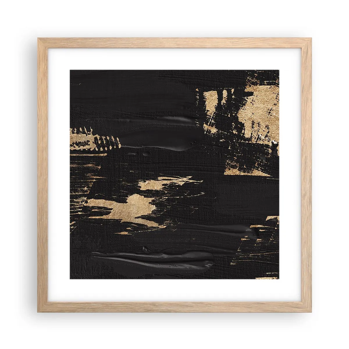 Affiche dans un chêne clair - Poster - Empreinte du toucher - 40x40 cm