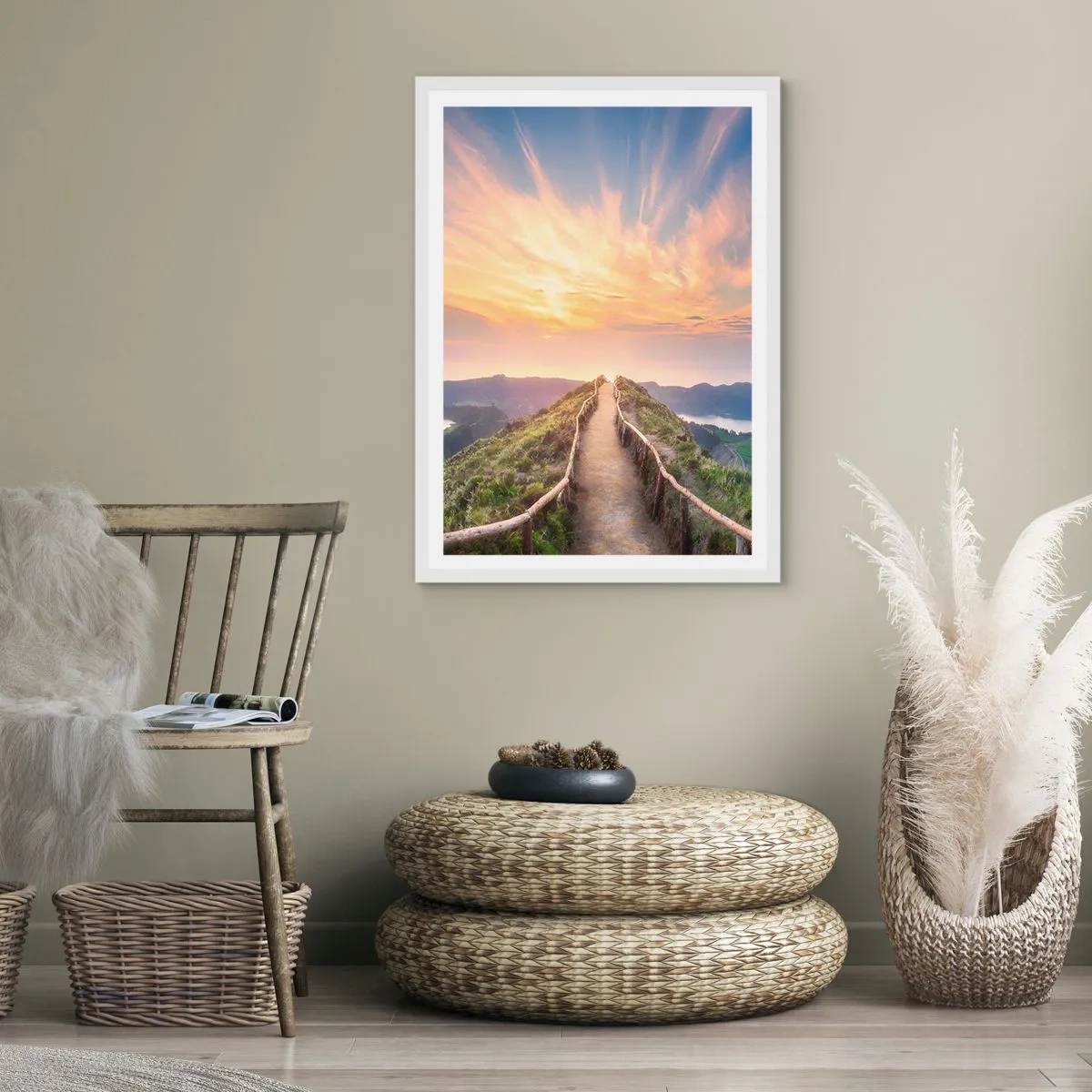 Affiche dans un cadre blanc - Poster - Proche du ciel - 30x40 cm