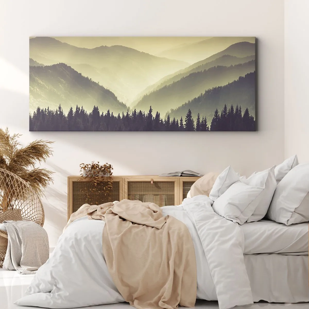 Impression sur toile - Image sur toile - Derrière les sept montagnes… - 90x30 cm