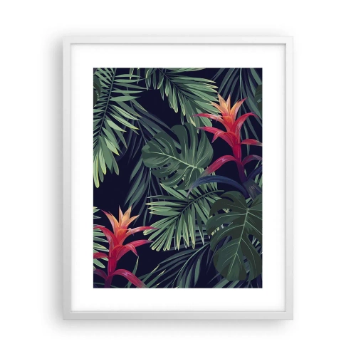 Affiche dans un cadre blanc - Poster - immergé dans la nature - 40x50 cm