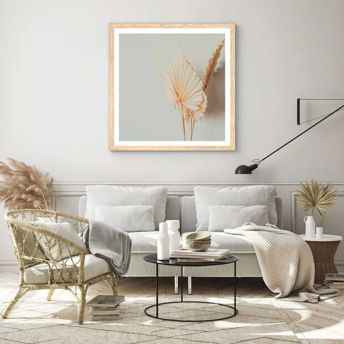Affiche dans un chêne clair - Poster - Quand tu dois t’apaiser - 60x60 cm