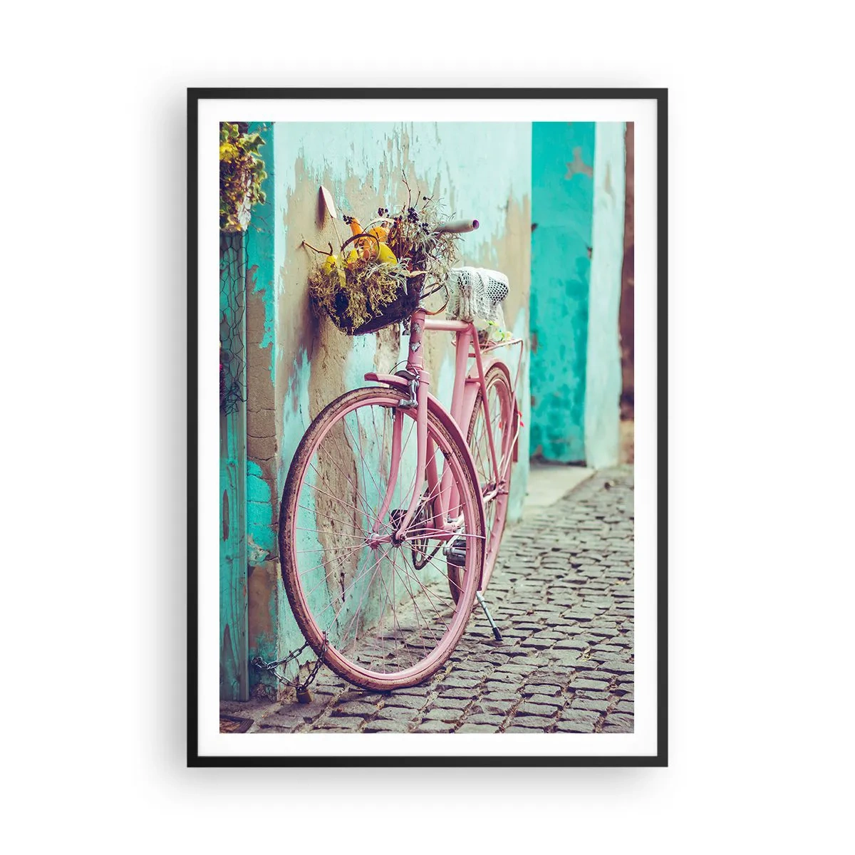 Affiche dans un cadre noir - Poster - Je reviens tout de suite - 70x100 cm