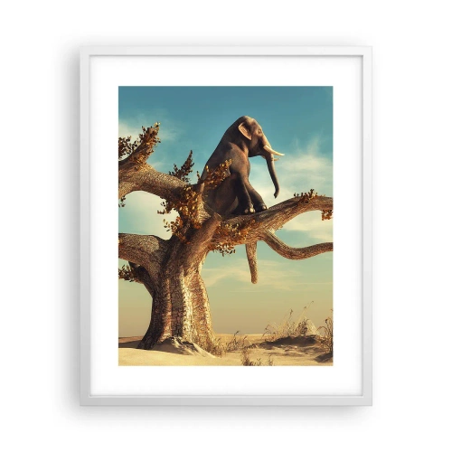 Affiche dans un cadre blanc - Poster - Nouveau point de vue - 40x50 cm