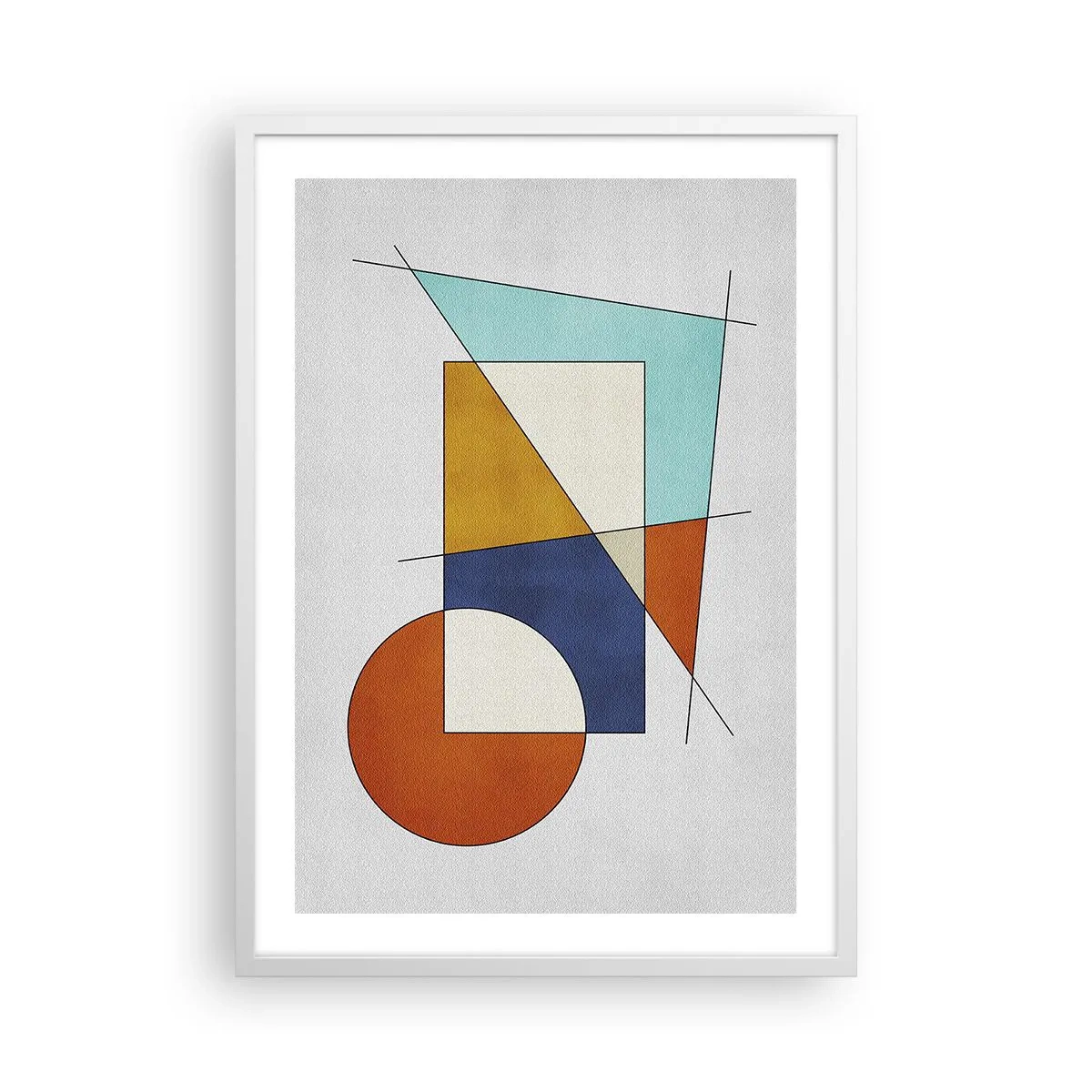 Affiche dans un cadre blanc - Poster - Abstraction : plaisir moderniste - 50x70 cm