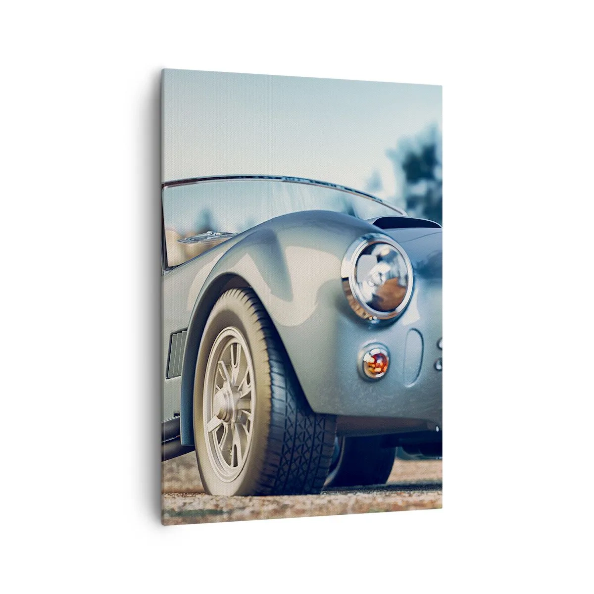 Impression sur toile - Image sur toile - Voiture décapotable classique dans un cadre pittoresque - 70x100cm - Ce qui compte c'est le style - Décoration murale moderne pour le salon et la chambre ARTTOR