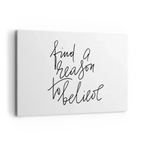 Impression sur toile - Image sur toile - Une citation motivante dans un style minimaliste - 120x80cm - C'est possible - Décoration murale moderne pour le salon et la chambre ARTTOR