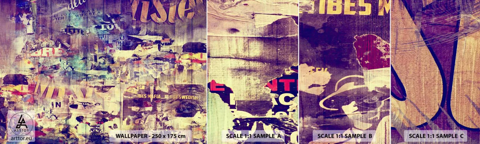 Échantillon de Papier Peint Autocollant Deluxe Sticker - Et c'est tout ce qu'il y a à faire - Graffiti, Mural, Graphique - 100x30 cm