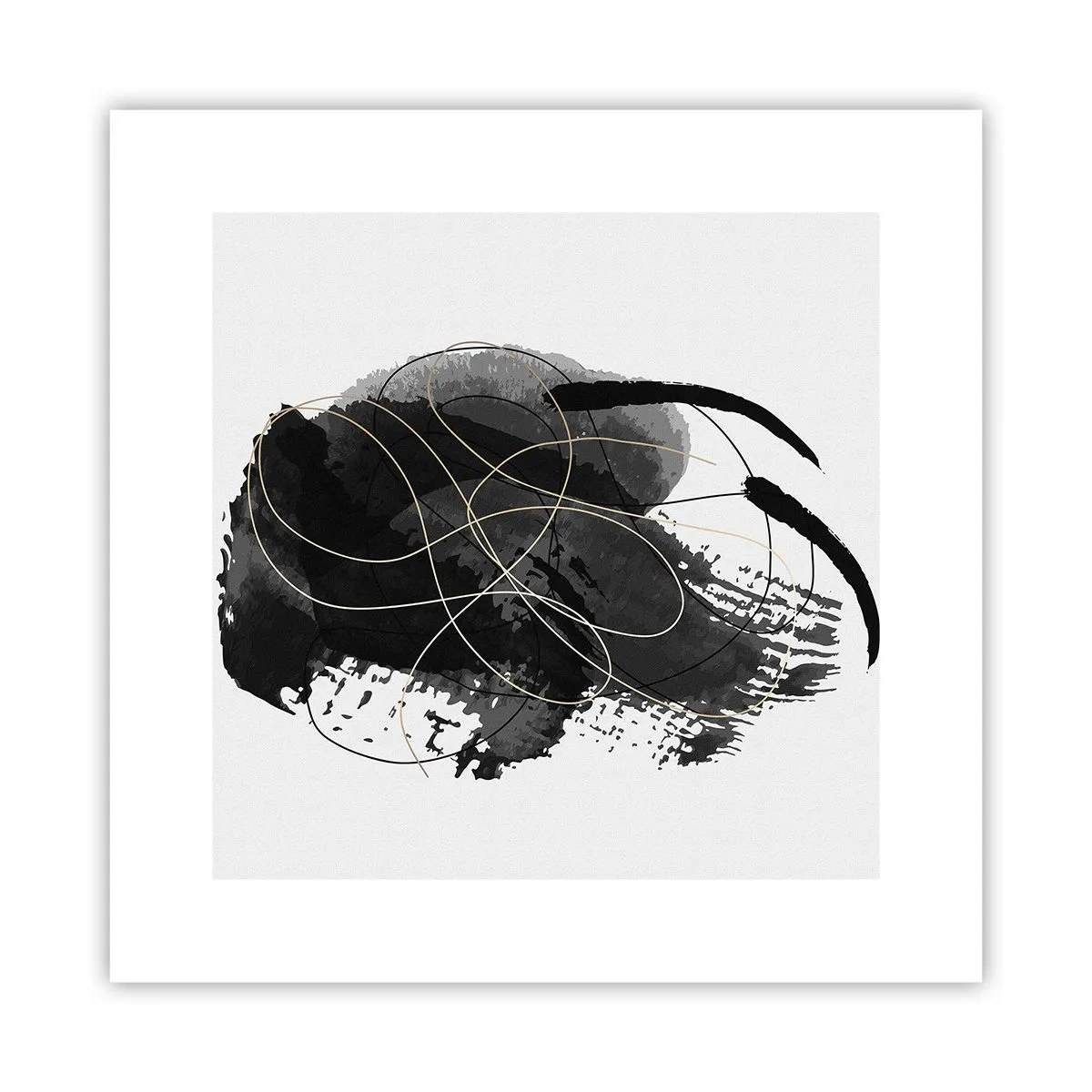 Affiche - Poster - Fait de noir - 30x30 cm