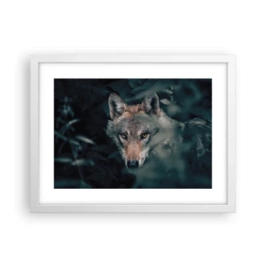 Affiche dans un cadre blanc - Poster - Chasseur - 40x30 cm