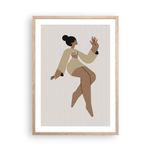 Affiche dans un chêne clair - Poster - Une forme gracieuse - 50x70 cm