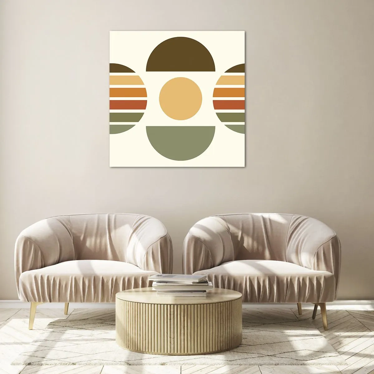 Impression sur verre - Image sur verre - Dans les coulaurs de la terre - 40x40 cm