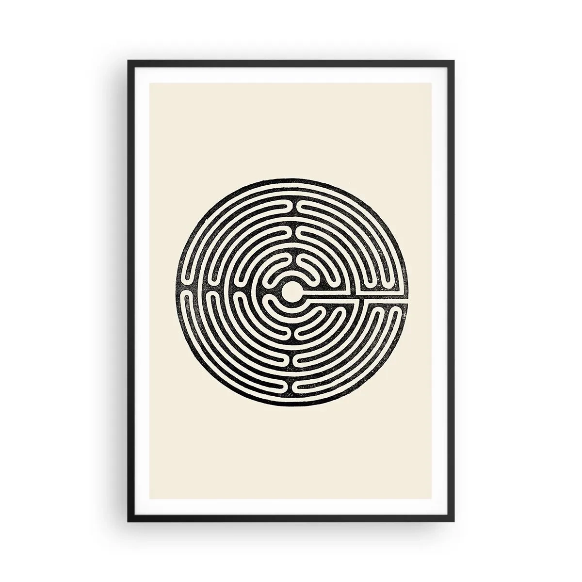 Affiche dans un cadre noir - Poster - Ordre mystérieux - 70x100 cm