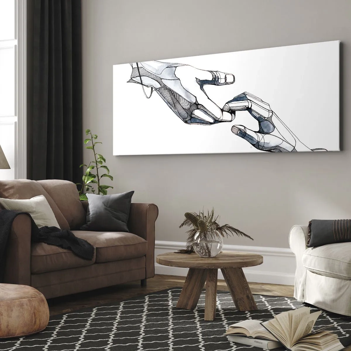 Impression sur toile - Image sur toile - Un bon geste - 100x40 cm