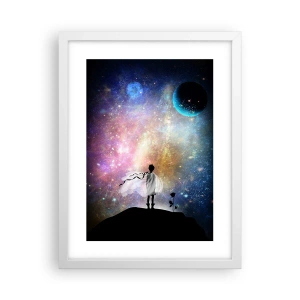 Affiche dans un cadre blanc - Poster - Le Petit Prince - 30x40 cm