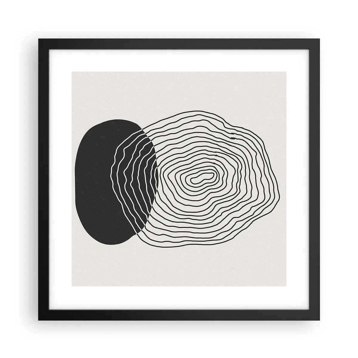 Affiche dans un cadre noir - Poster - Durabilité et oscillation - 40x40 cm