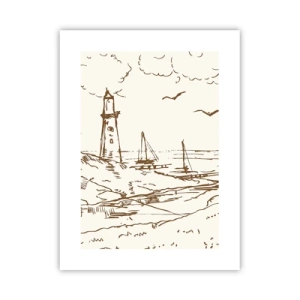 Affiche - Poster - Esquisse de souvenirs d'été - 30x40 cm