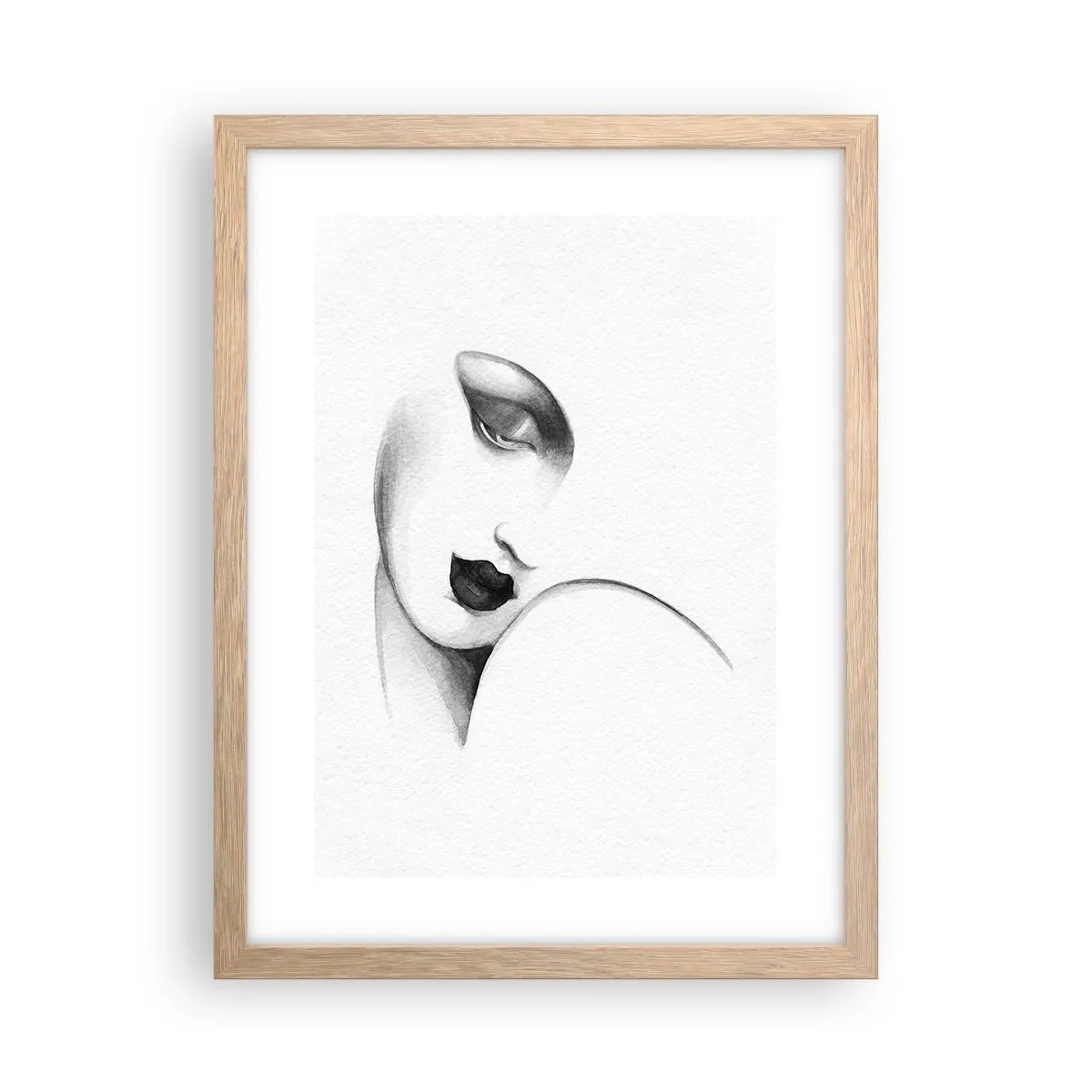 Affiche dans un chêne clair - Poster - Dans le style de Lempicka - 30x40 cm