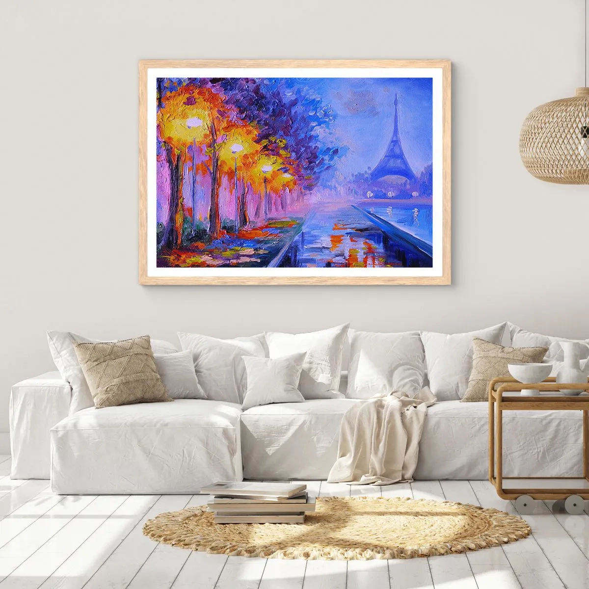 Affiche dans un chêne clair - Poster - Une ballade idéale - 50x40 cm