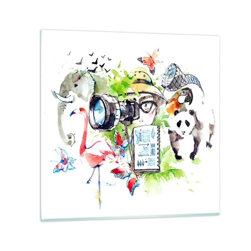 Impression sur verre - Image sur verre - Dans l'objectif d'un voyageu - 40x40 cm