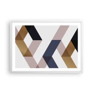 Affiche dans un cadre blanc - Poster - Plats et angles - 70x50 cm