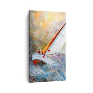 Impression sur toile - Image sur toile - Concourir sur les vagues - 45x80 cm