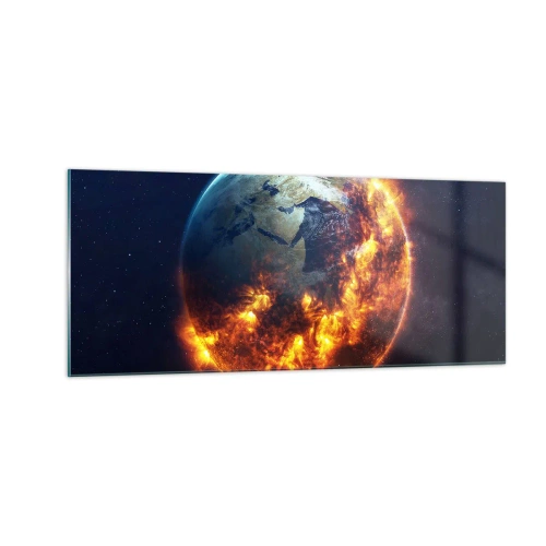 Impression sur verre - Image sur verre - La flamme de l'apocalypse - 100x40 cm