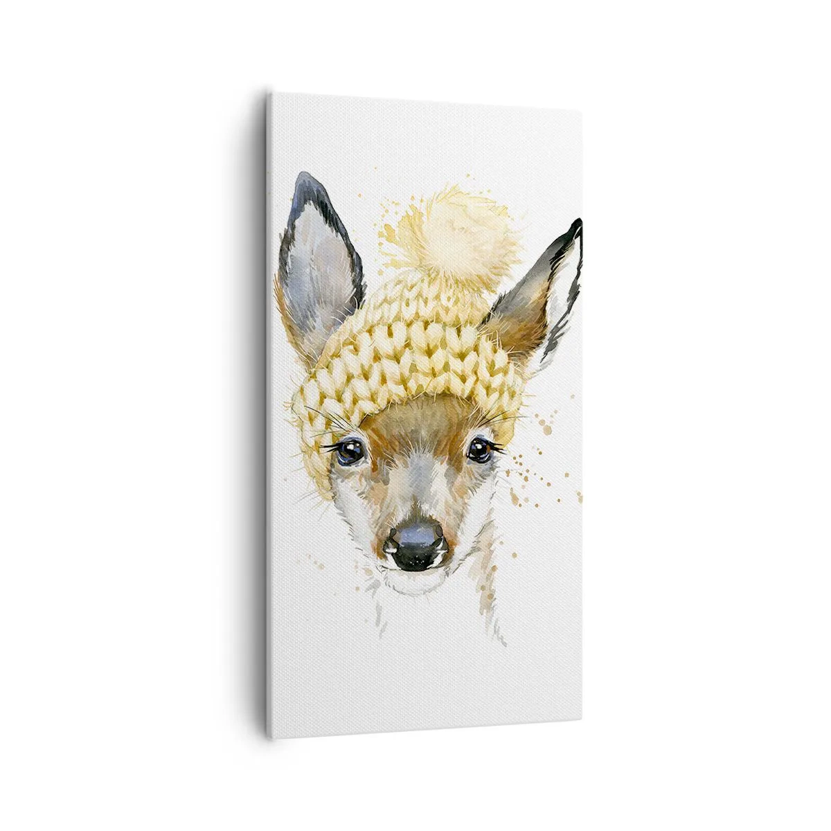 Impression sur toile - Image sur toile - Pour l'hiver dans la forêt enneigée - 55x100 cm