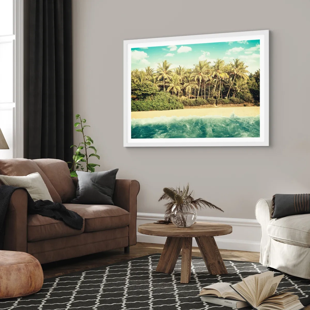 Affiche dans un cadre blanc - Poster - Peut-être ici? - 40x30 cm