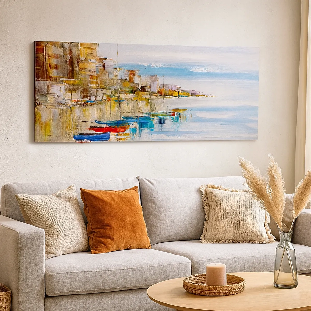 Impression sur toile - Image sur toile - Un havre urbain multicolore - 30x30 cm