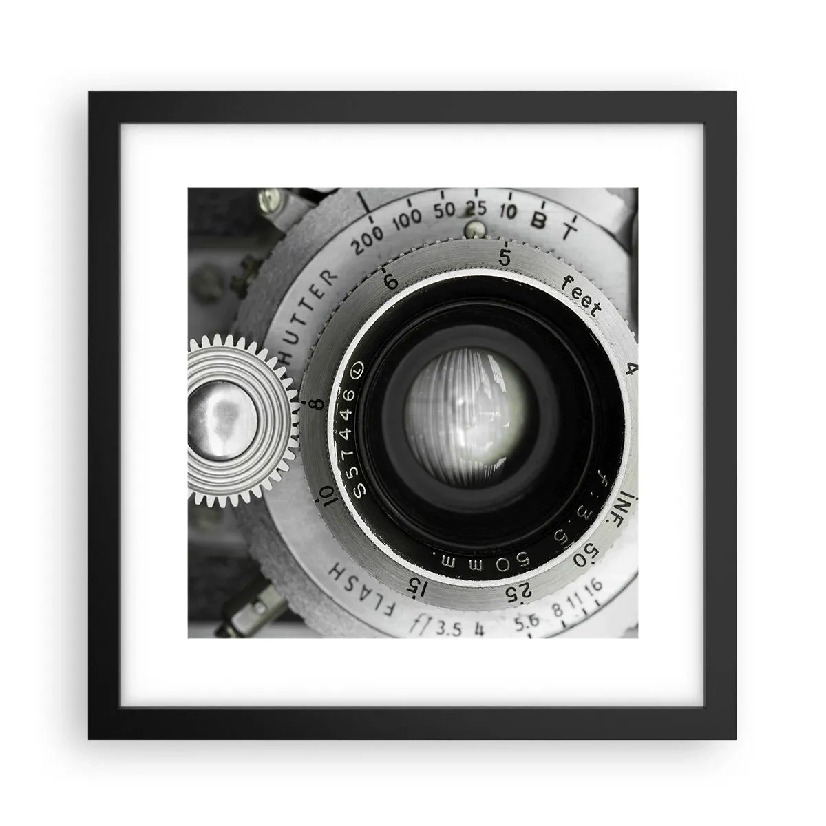 Affiche dans un cadre noir - Poster - Histoire d'Hollywood - 30x30 cm