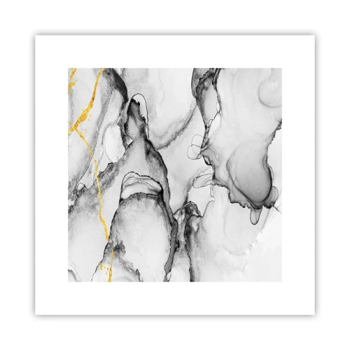 Affiche - Poster - Composition à motif or - 30x30 cm