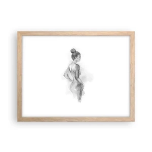 Affiche dans un chêne clair - Poster - Belle comme une peinture - 40x30 cm