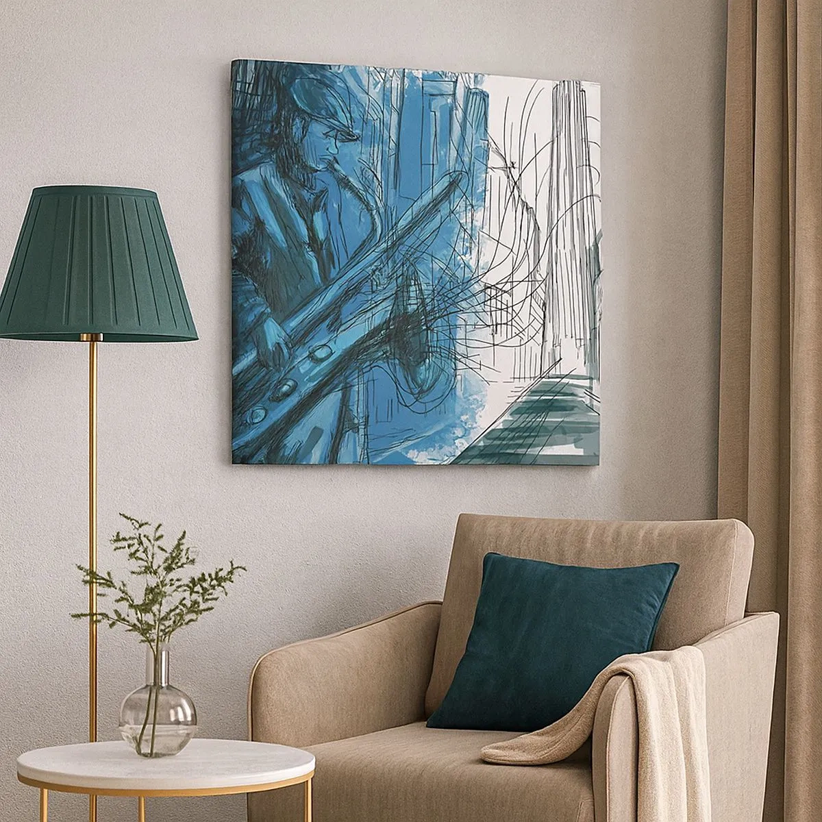 Impression sur toile - Image sur toile - Rhapsodie urbaine - 30x30 cm