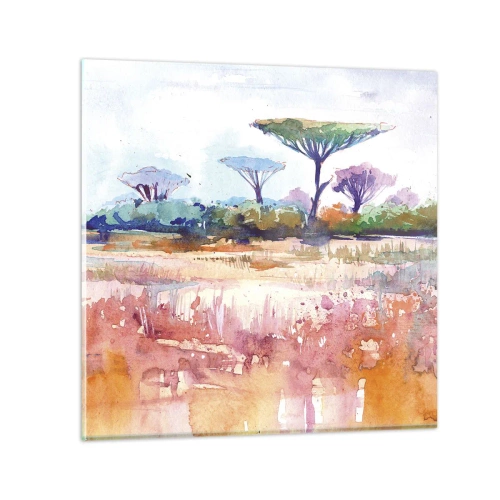 Impression sur verre - Image sur verre - Couleurs de savane - 70x70 cm