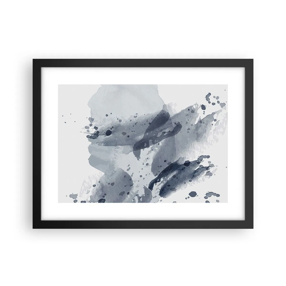 Affiche dans un cadre noir - Poster - Étude de la nature de l'eau - 40x30 cm