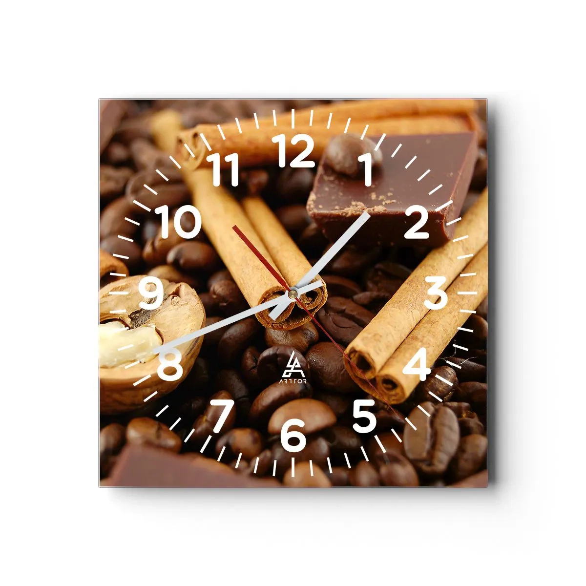 Horloge murale - Pendule murale - Concert d'aromates - 30x30 cm