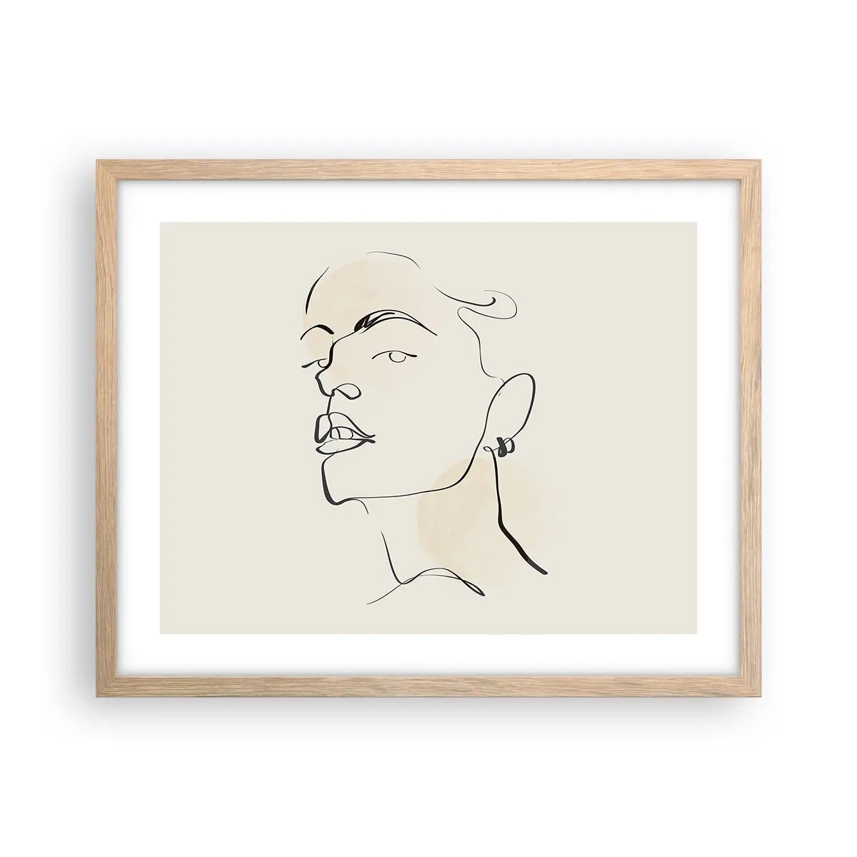 Affiche dans un chêne clair - Poster - Regard fier - 50x40 cm