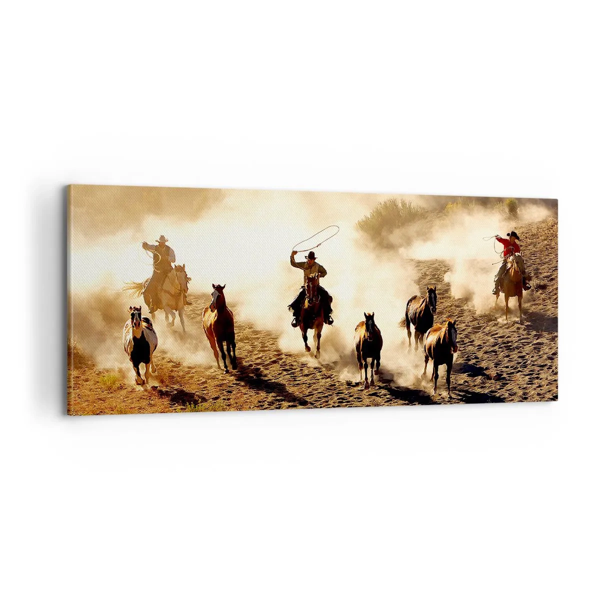 Impression sur toile - Image sur toile - L'ouest vraiment sauvage - 100x40 cm