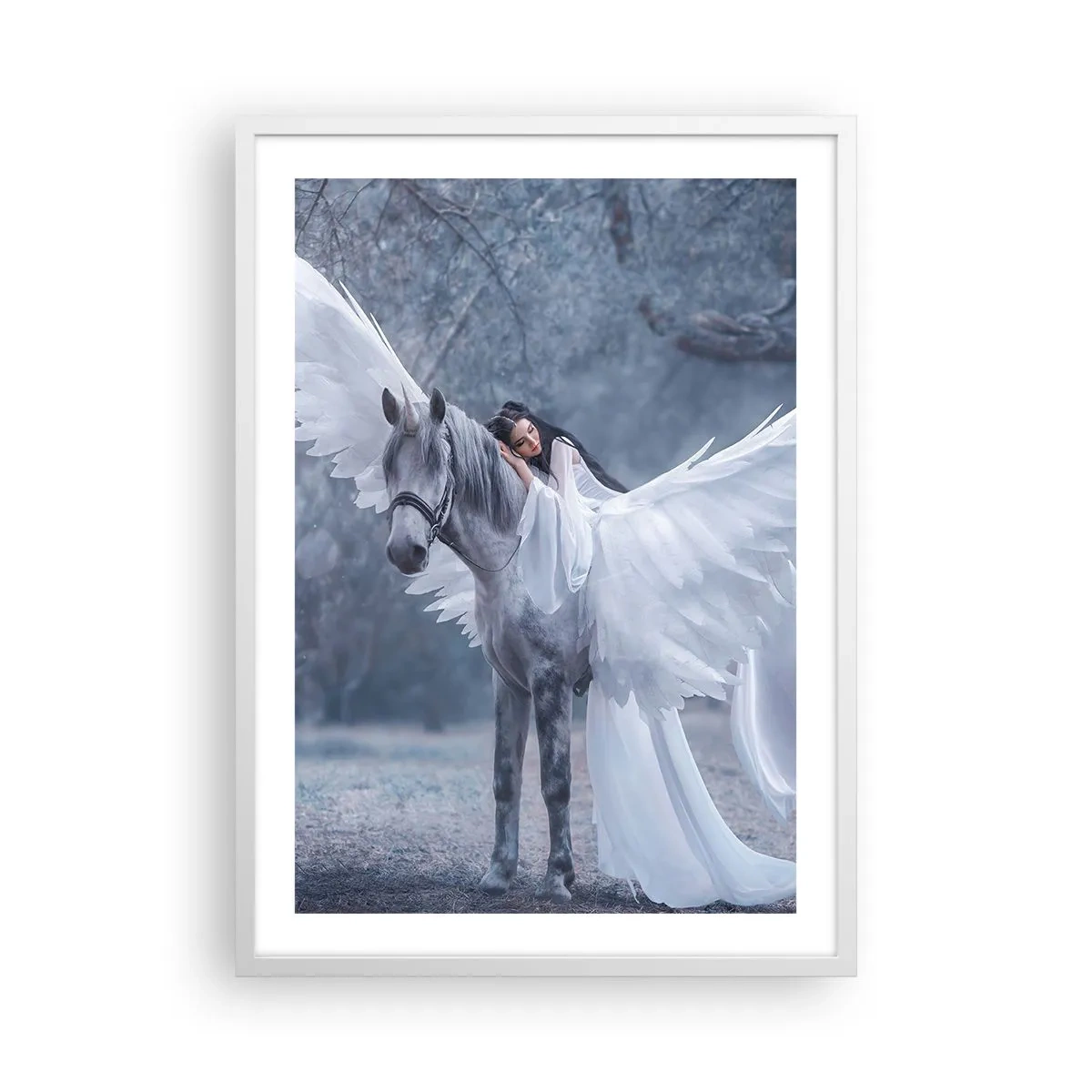 Affiche dans un cadre blanc - Poster - Un moment inspiré - 50x70 cm