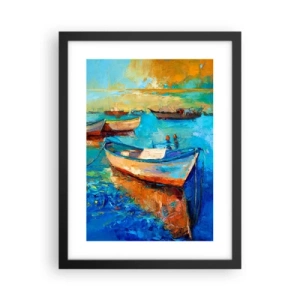 Affiche dans un cadre noir - Poster - Dans la baie du sud - 30x40 cm