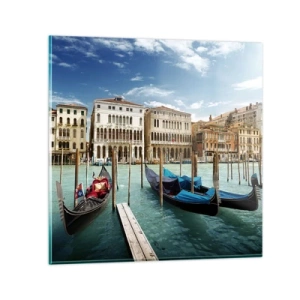 Impression sur verre - Image sur verre - Palace bleu ciel - 50x50 cm