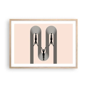 Affiche dans un chêne clair - Poster - Les jambes en l’air - 70x50 cm